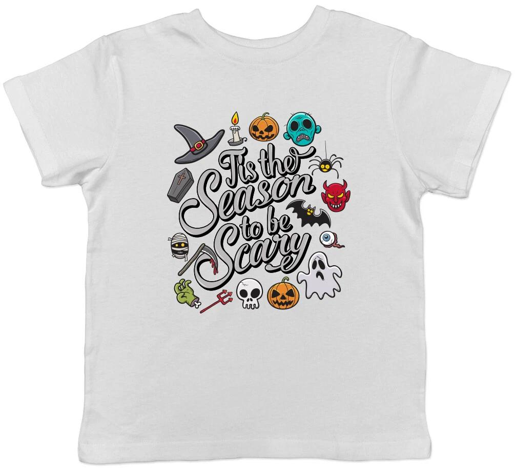 Tis the Season to be Scary Halloween Boys Girls Kids Childrens T-Shirt 130
