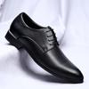 Men Dressing Shoes Lace Up Formal for Men's Wedding Shoe Leather Social Wedding Designer Pointed Toe Black Office Men Shoes