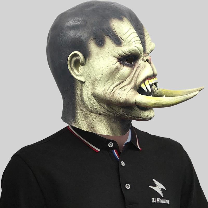 

Страшная уникальная маска монстра орка из латекса для вечеринок и празднований на Хэллоуин