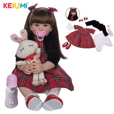 KEIUMI 24 colių Reborn lėlės, 60 cm, silikoninės minkštos tikroviškos princesės mergaitės lėlės, parduodamos etninės lėlės vaikams gimtadienio kalėdinės dovanos