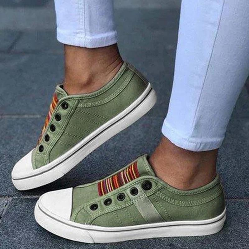 Niedrig geschnittene Sneaker Canvas Flache Schuhe Damen Lässige Vulkanisierte Schuhe Neue Damen Sommer Herbst Sneaker Damen