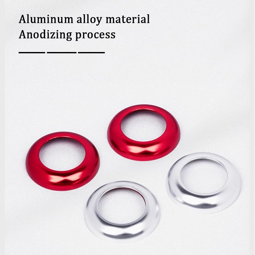 2 Pcs Aluminum Front Seat Headrest Button Covers Compatible with Porsche Cayenne 2007-2025. for Macan 2014-2024 Headrest Adjust Button Trim Ring