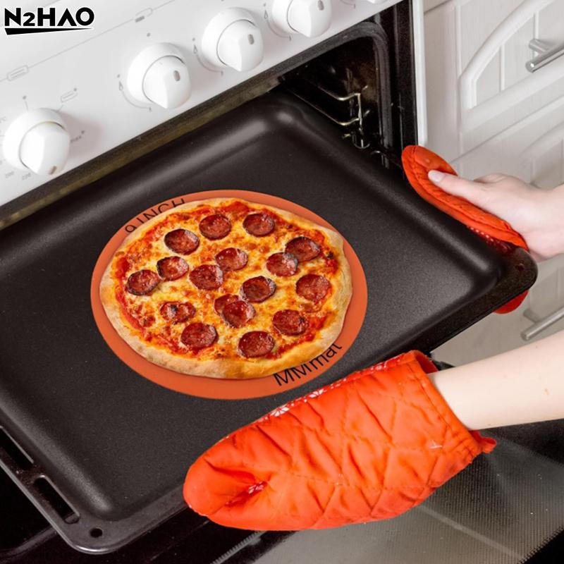 1/3PCS Round Silicone Perforated Baking Mat, Non-Stick Reusable Baking Sheets, For Pizza, Bread, Cake Pan, Air Fryer, Oven