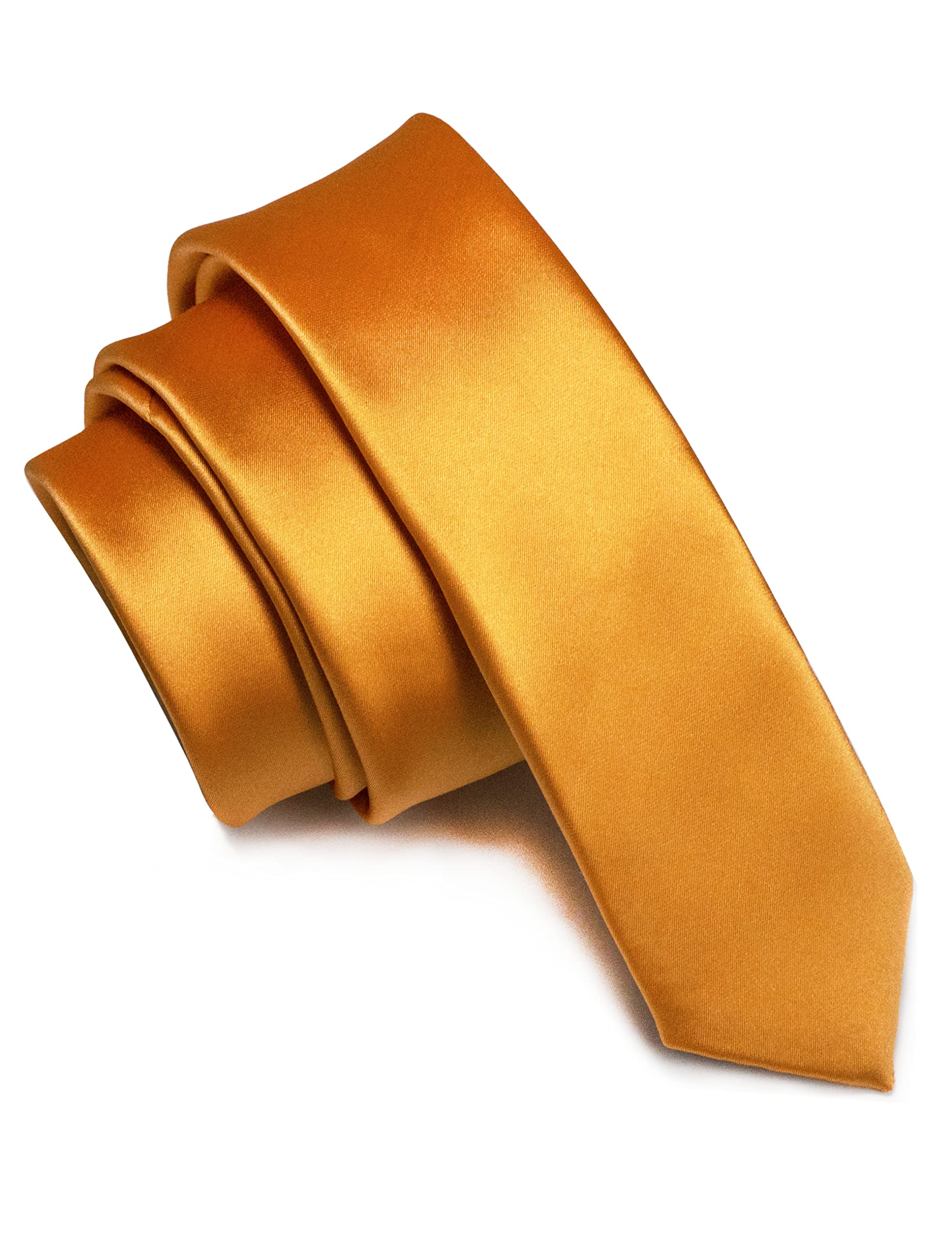 [JEMYGINS] Men s Yellow Tie, Extra Narrow Tie, Skinny Tie, 5cm Wide, Slim, for Young People, Tie Graduation