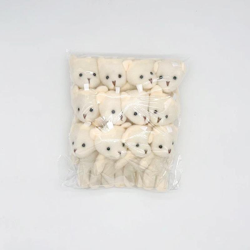White Teddy Bear Keychain Plush Doll Accessory