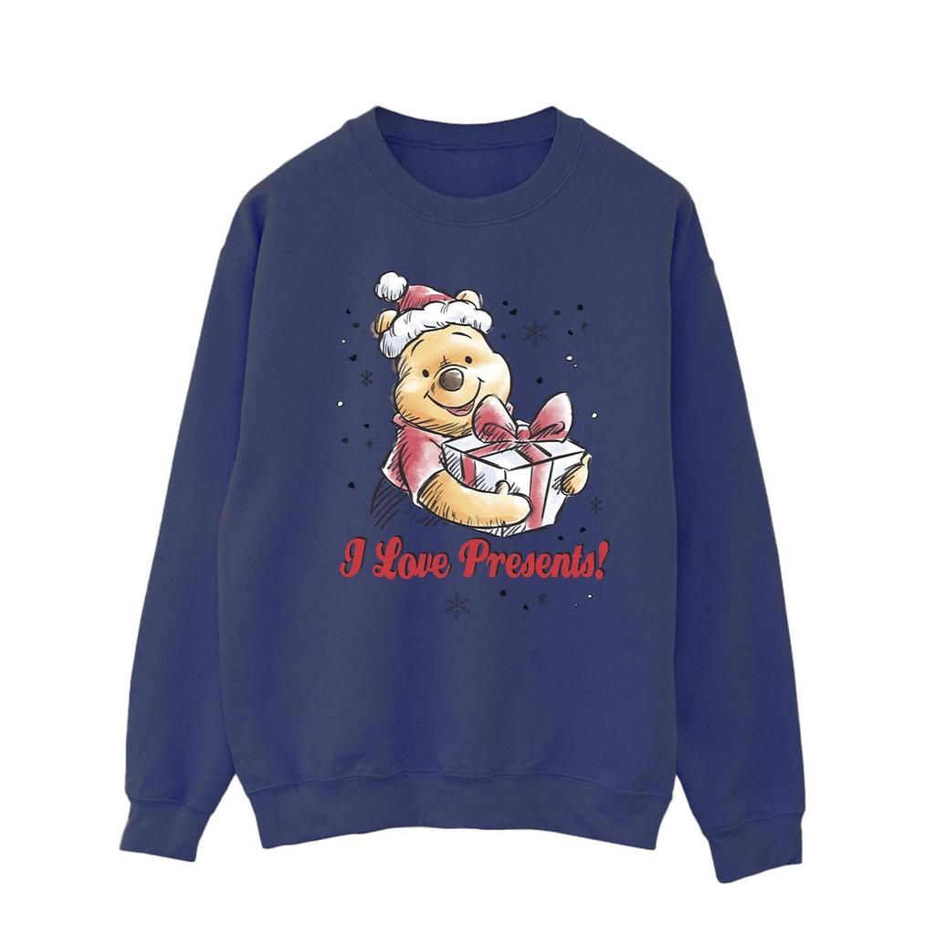 Disney Mens Winnie The Pooh Love Presents Sweatshirt