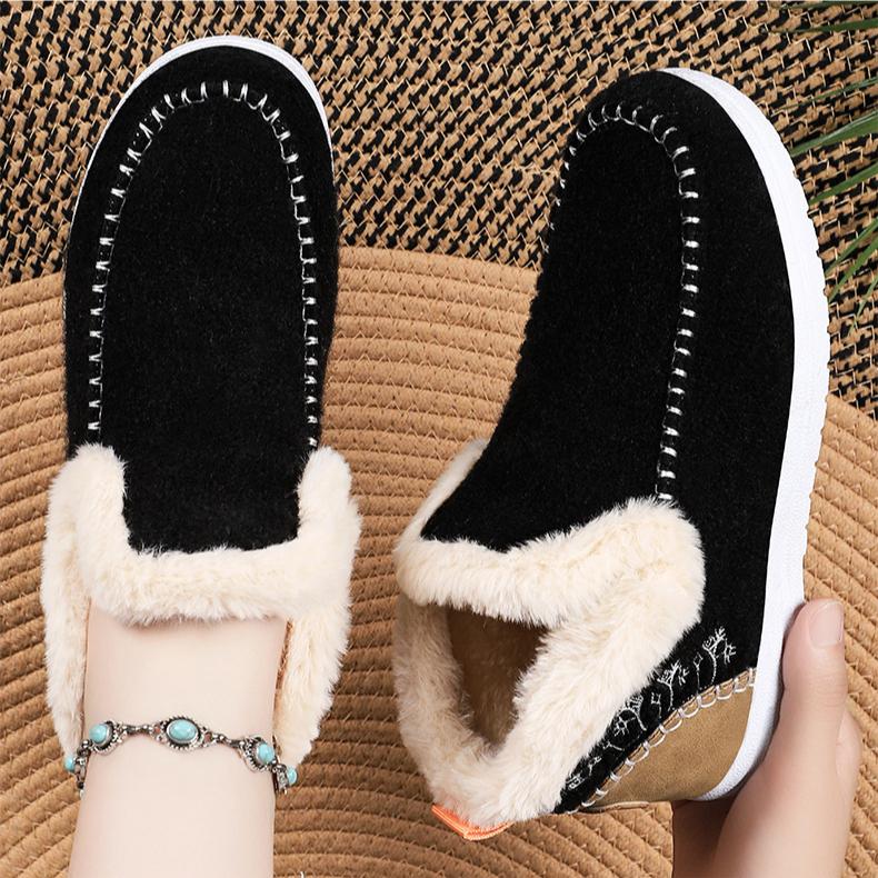 Winter Cotton Boots Thick Cotton Shoes with Added Fleece Cold Resistant and Warm Snow Boots Fashionable Short Boots Unisex Shoes