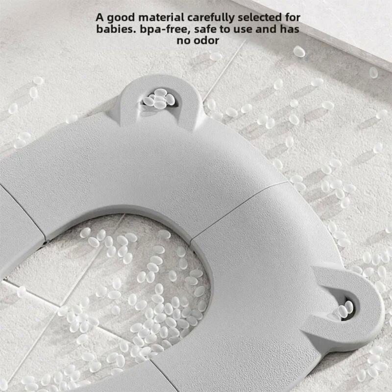 Collapsible Bear Shaped Baby Cartoon Travel Folding Potty Seat Compact Design Easy To Clean Ergonomic Support