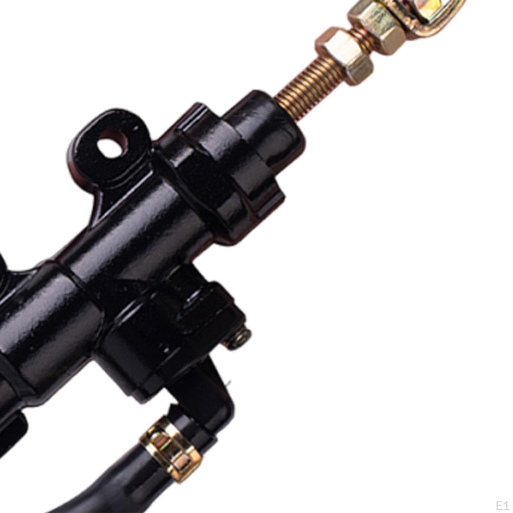 Motorcycle Rear Foot Master Cylinder Brake Pump, Hydraulic with Reservoir Aluminum for