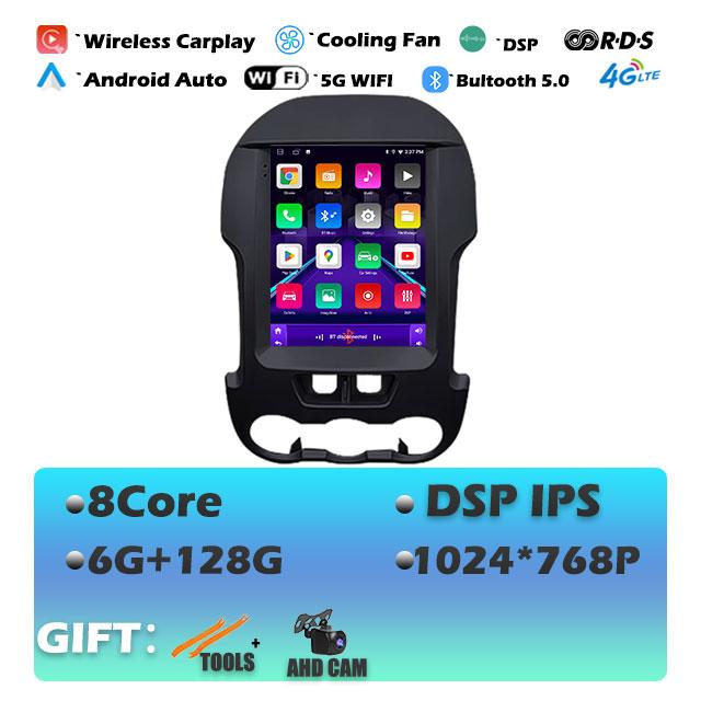 1024*768P For Ford Ranger 2012-2015 Carplay Android 14 Car Radio Multimedia Video Player Navigaion Head Unit Stereo 2Din Audio