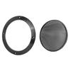 uxcell Speaker Grille Glossy Audio Speaker Cover Mesh Subwoofer Grille Protector Metal Black 2 Pack 6.5 Inch