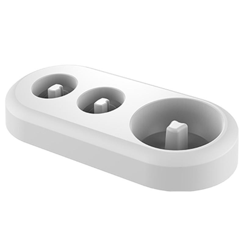 

Modern Toothbrush Base Teeth-Brush Organizer with 2 Brush Attachments Plastic Teethbrush Holder Bathroom Supplies белый