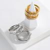 Gold Color Stackable Rings for Women Non Tarnish Cubic Zirconia Rings, Multi Ring Mixed Metals Stack Rings Set