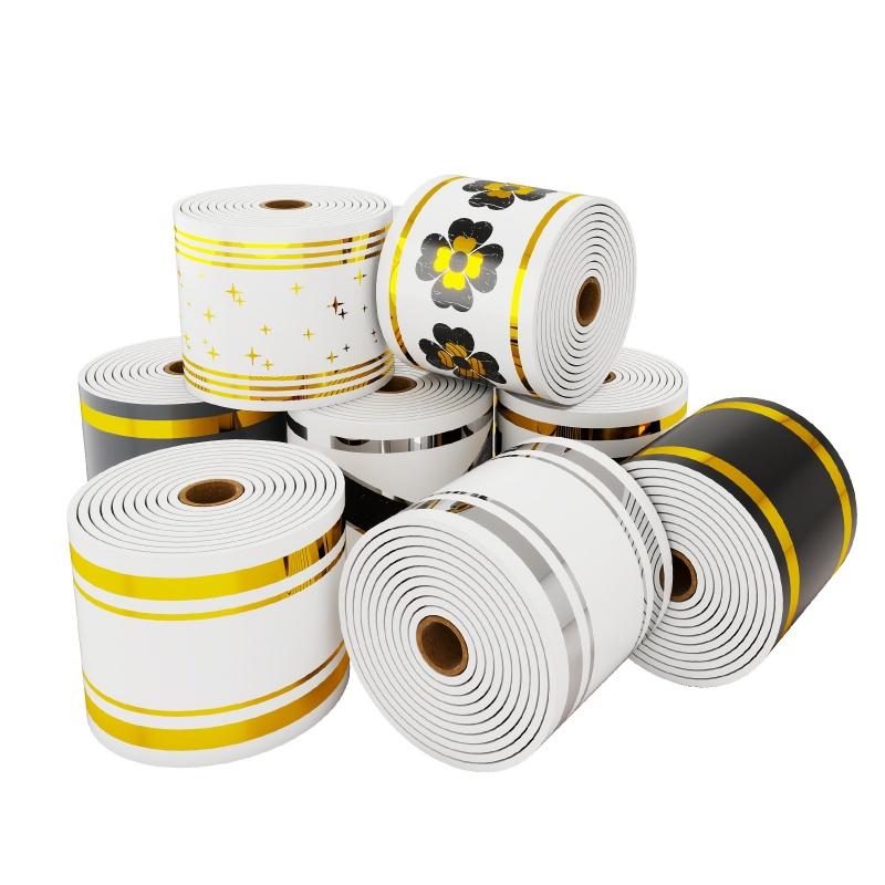 Thick Self-Adhesive PVC Baseboard - Waterproof Wall Skirting Decor, Imitation Tile Kickboard Strip, Easy Peel & Stick
