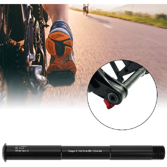 Front Fork Axle, 100 * 15mm/110 * 15mm Aluminium Alloy Front Wheel Axle Quick Release Fork Mount Thru Axle Fork Shaft Boost for RockShox(15X110MM)