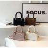 IELGY women's stylish and simple versatile shoulder handbag, textured messenger small square bag