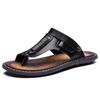Neue Sommer Männlichen Outdoor-Flip-Flops Männer Bequeme Beiläufige Schuhe Leder Männer Atmungs Strand Schuhe Sandalen Plus Sizegh4