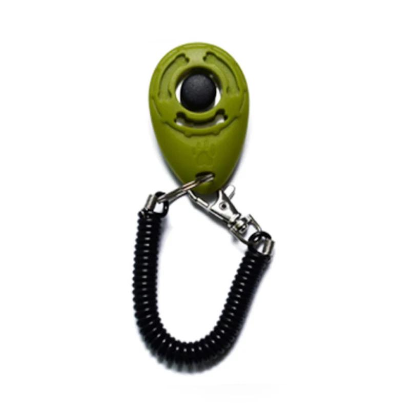 Pet Cat Dog Training Clicker Plastic New Dog Click Trainer Portable Auxiliary Adjustable Wristband Sound Key Chain Pet Supplies