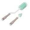 2Pcs Silicone Bottle Brush 360 Degree Rotating Soft Ergonomic Handle Bottle Cleaner Brush Set for Home Travel Kitchen