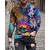 Cool Tiger Graphic Long Sleeve T-Shirt, Stylish Casual Streetwear