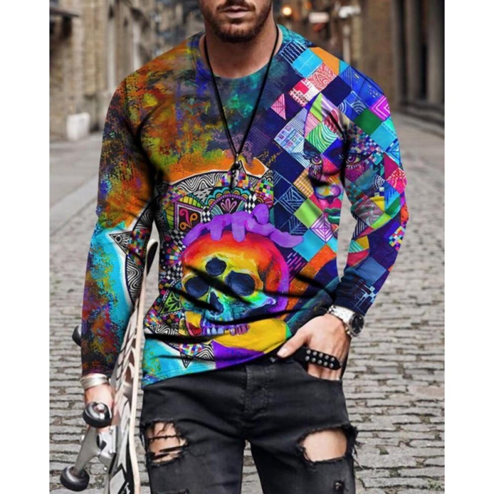 Cool Tiger Graphic Long Sleeve T-Shirt, Stylish Casual Streetwear