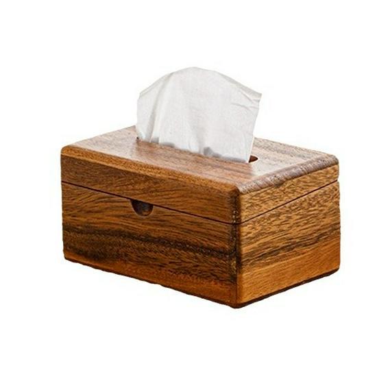 Solid Wood Tissue Box for Home, Hotel, or Office - Creative Pull-out Design for Dining or Living Room.