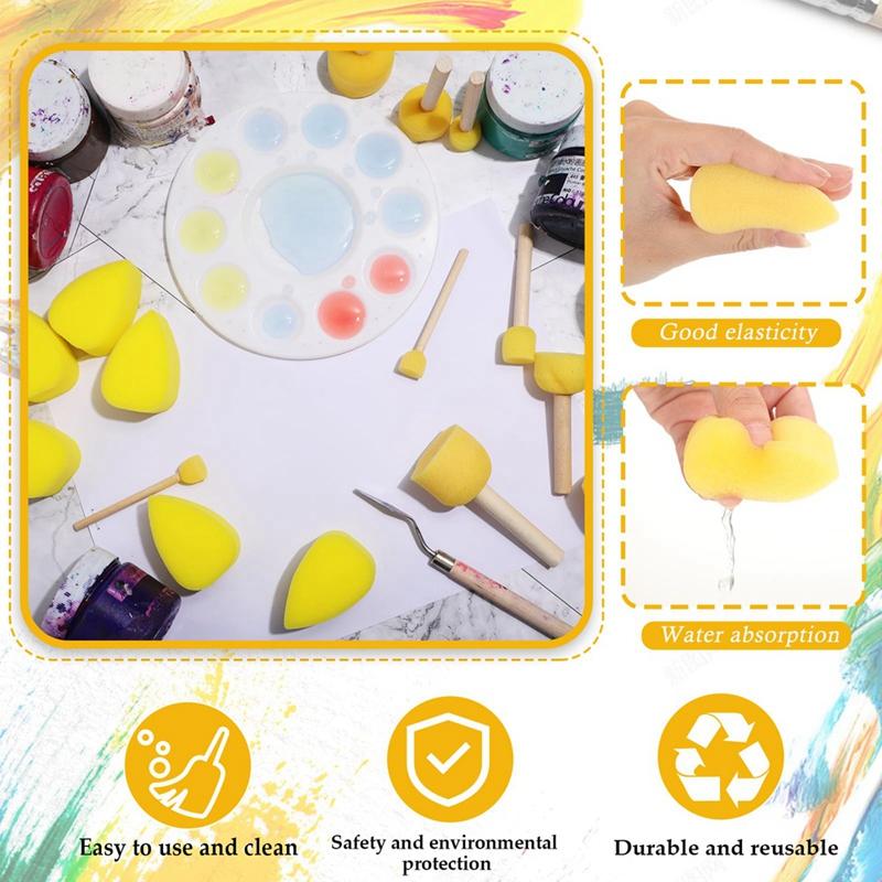 24 Pcs Face Paint Sponge Petal Face Painting Sponges High Density Face Painting Supplies For Kids Adults Art Work