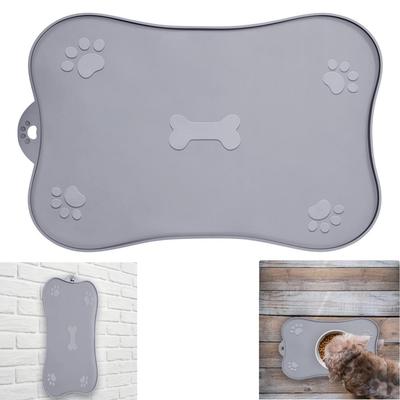 Pet Placemat for Dog and Cat Waterproof Silicone Pet Feeding Pad Non Slip Rollable Mat for Prevent