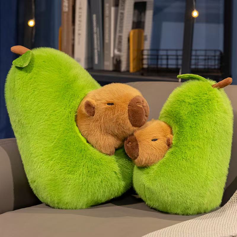 Latest Avocado Guinea Pig Doll Kawaii Stuffed Plush Toy Figurine Doll Cartoon Anime Cute Pillow Children's Birthday Gift Doll
