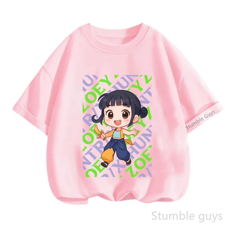 Sommar KPop Demon Hunters T-shirt Huntrix Barn Pojkar Kläder Flickor T-shirt Anime Topp