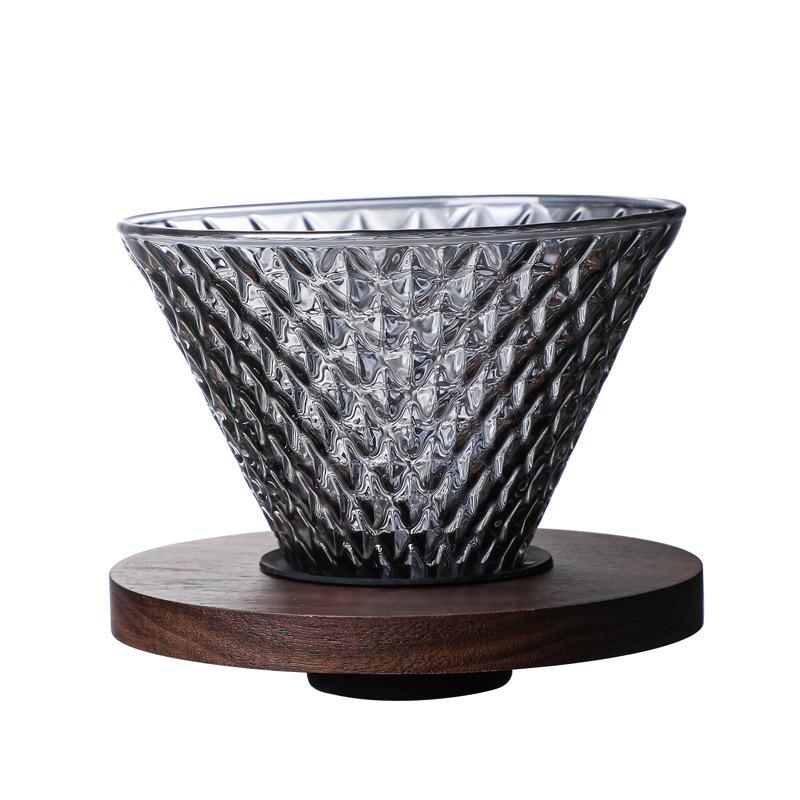 Glass Coffee Drip Filter Cup Reusable Conical Immersion Hand Brewed Dripper Reusable Combination Hand Made Barista Tools