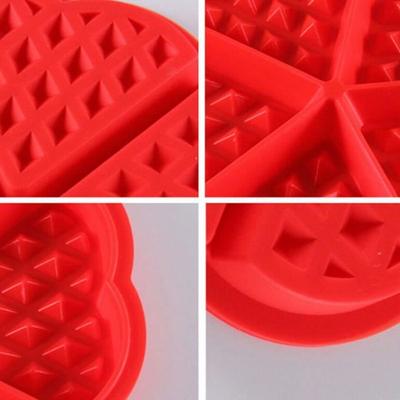 Moule à Gaufres - Utile - Silicone - Rouge - Compatible Congélateur - Lave-vaisselle