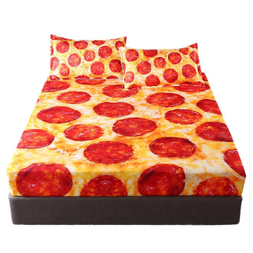 Space Rocket Pattern Mattress Three-Piece Digital Printing Mattress Bedding Set Adult Children