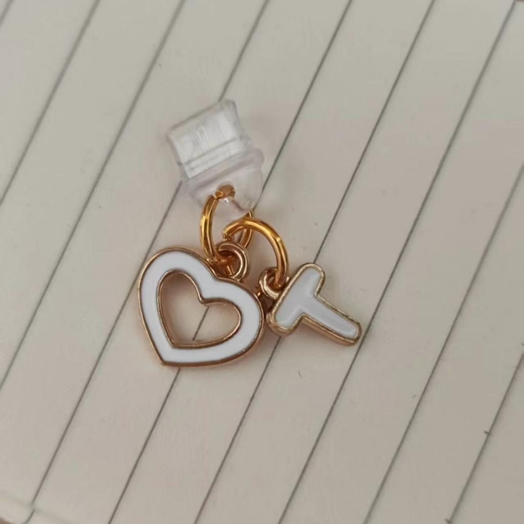 Love Letter A-M Phone Dust Plug, 26 Uppercase Letters Phone Charms, Phone Accessories, DIY Phone Decoration