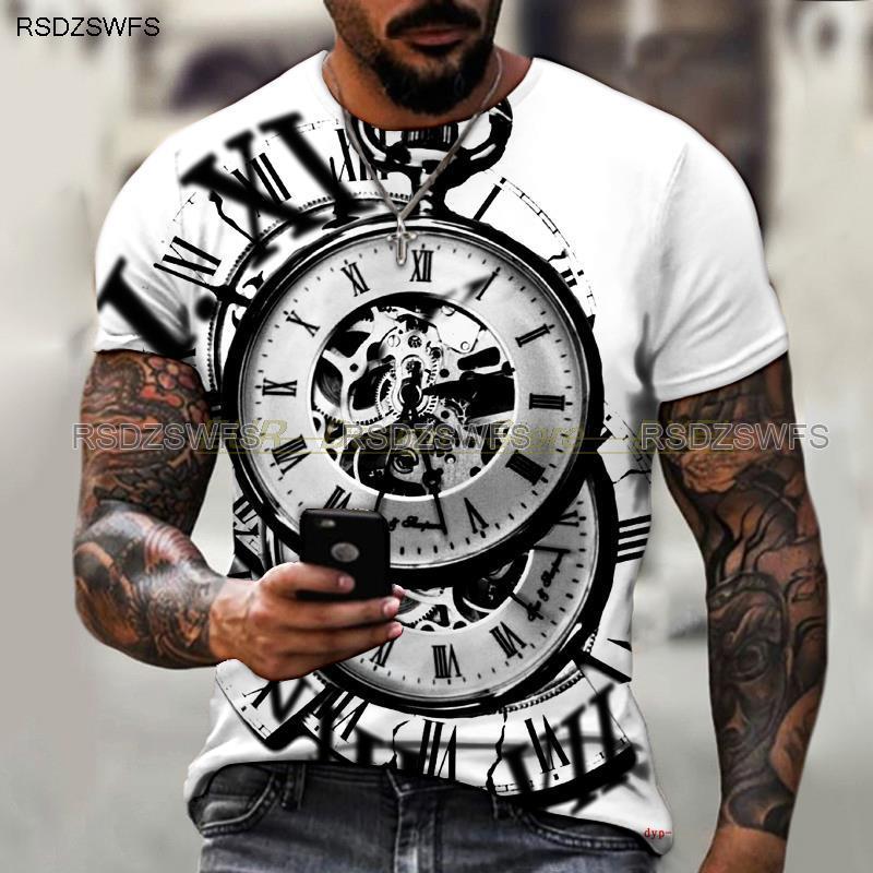 Summer Retro Gray Pointer 3d Printing Short Sleeve Men's T-shirt Cool Fashion Streetwear Round Neck T-shirts