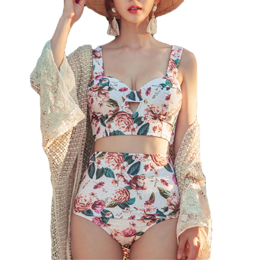High Waist Push Up Bandage Bikini