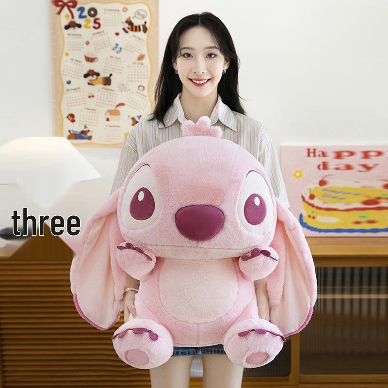 Adorable Shy Stitch Plush Doll Cushion for Kids' Birthday