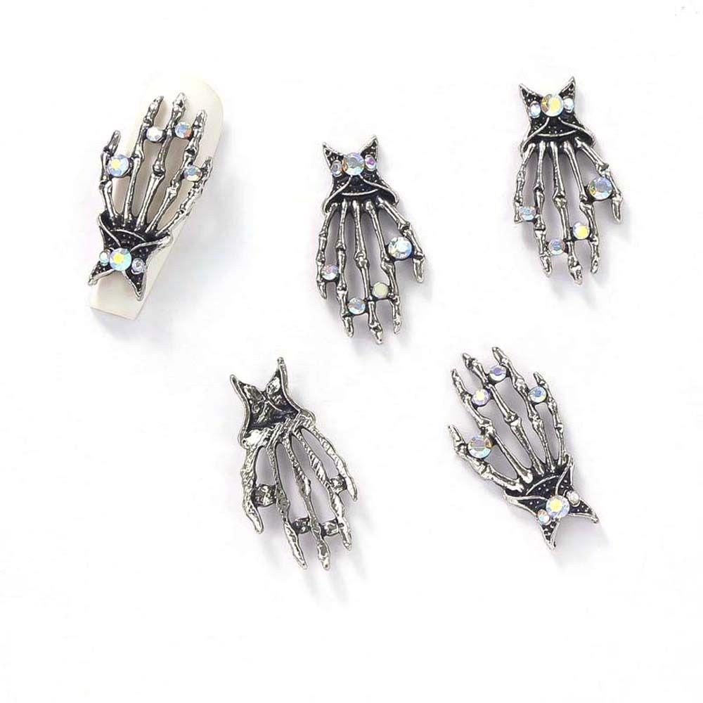 10Pcs/set Manicure Ornaments Skeleton Hand Nail Decorations  Manicurist