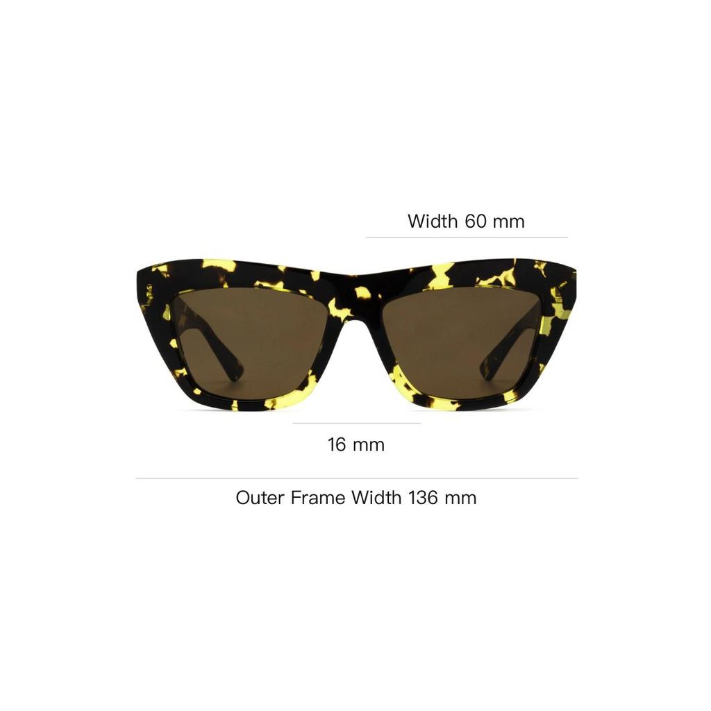 Bottega Veneta Butterfly Shaped Sunglasses Men Sunglasses Brown BV1121S-002
