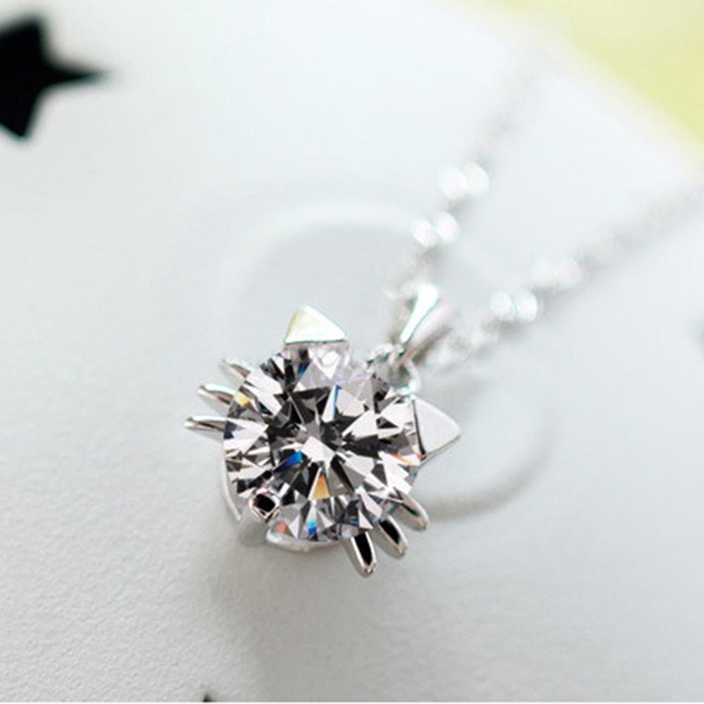 Korean Cute Cat Elf Pendant Necklace - Short Fashion Clavicle Chain for Women