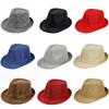 Cappelli Fedora Estivi per Uomo Mezza Età Cappellino Lino Panama Monocolore Jazz Cappello Cowboy Uomo Donna Festa Britannica Cappello da Sole