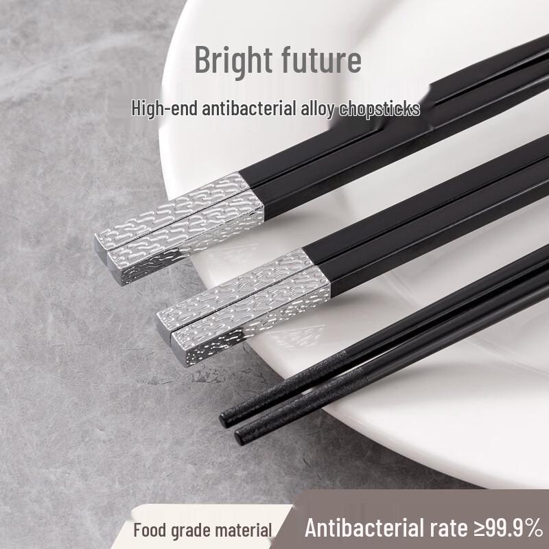 Premium Antibacterial Alloy Chopsticks Set
