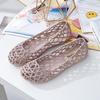 Women's Fashionable Summer Jelly Sandals, Soft Sole, Versatile Closed Toe, Hollow Out Design, Flat Sole, Outdoor Wear, 2022 Style
