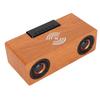 Wireless Bluetooth Speaker 10W Wireless Charging Wooden Retro Alarm Clock Speaker for Mobile Phones