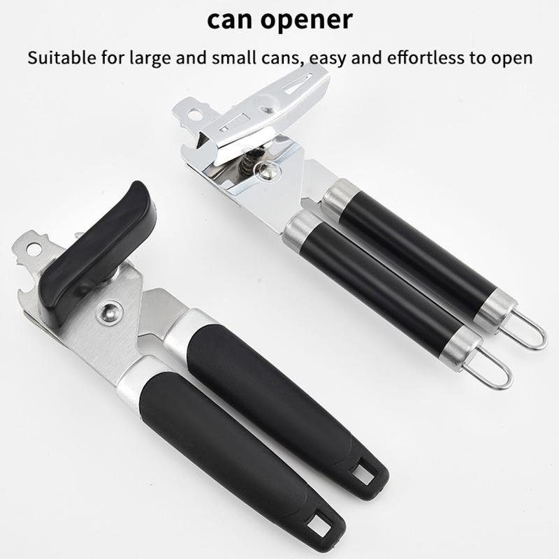 Professional Stainless Steel Tin Can Opener Multifunctional Side Cut Kitchen Tool Beer Bottle Opener