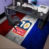 Lyon Football Crest Printed Office Carpet Chair Cushion  Entryway Rug, Rugs for Living Room, Bedroom Christmas gifts