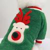 Christmas Reindeer Pet Sweater for Small Dogs - Fleece Warm Puppy Clothing (Red/Green Holiday Style)