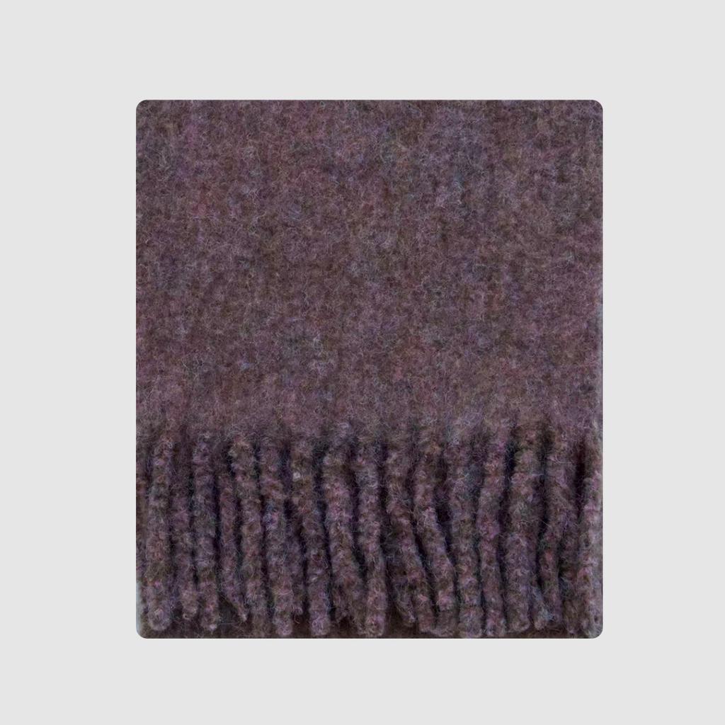 Colorful Silk Floral Mixed Color Scarf for Women in Winter Thickened Korean Style Soft and Waxy Solid Color Scarf