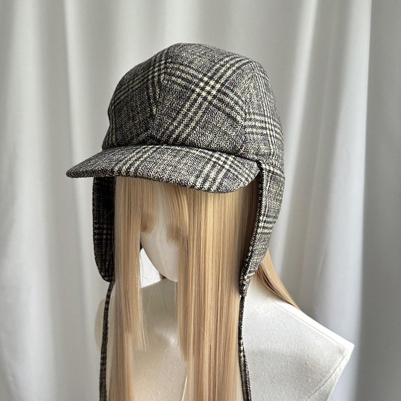 Women's New Winter Trapper Hat - Fashion Casual Plaid Earflap Cap Wide Brim Coldproof Outdoor Stylish Aviator Hat