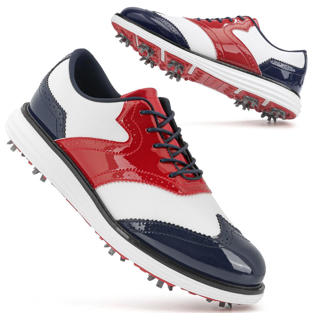 New nail-free professional bottom golf shoes, leather shoes, outdoor training shoes, wear-resistant and non-slip sports shoes